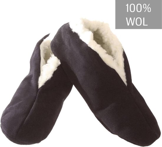 Spaanse sloffen Bernardino Blauw Navy (100% wol)